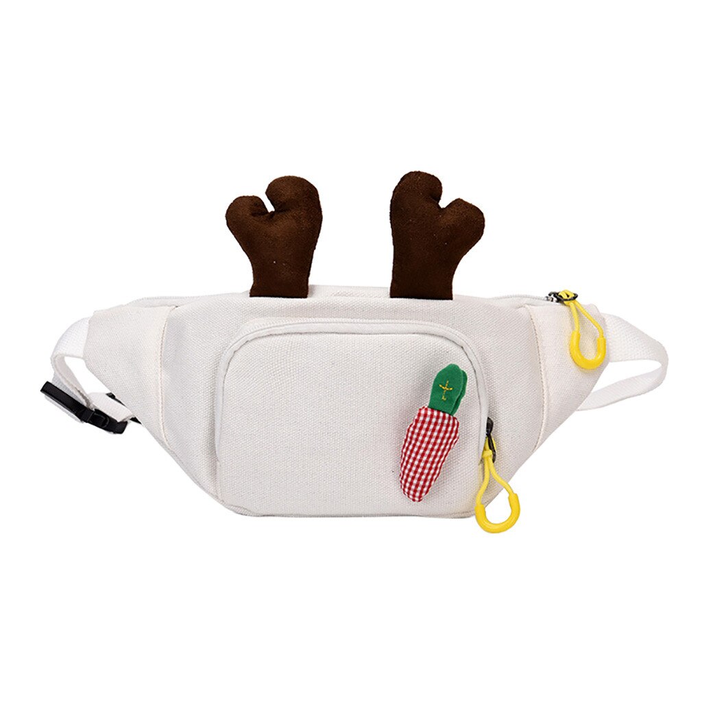 Kawaii brust Taschen frauen Sport Taille SchöNe Leinwand Tasche Schulter Brust Taschen Taille Packungen Tasche Karikatur Gürtel Packungen *: 3