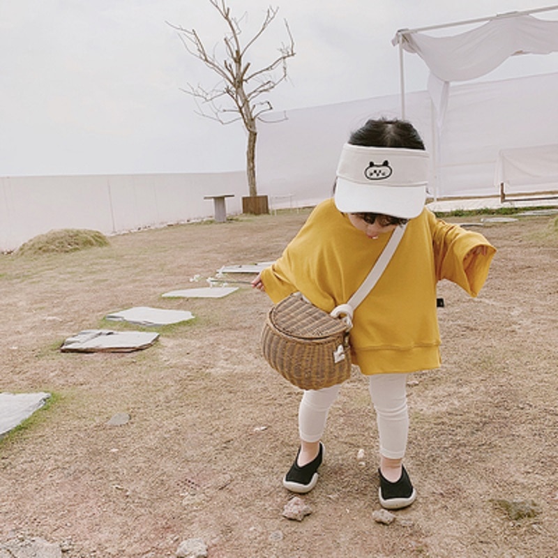 Rattan Bicycle Storage Basket Children Cute Picnic Basket Wicker Straw BackPack Multi-use Girls Kids Summer Beach Shoulder Bag