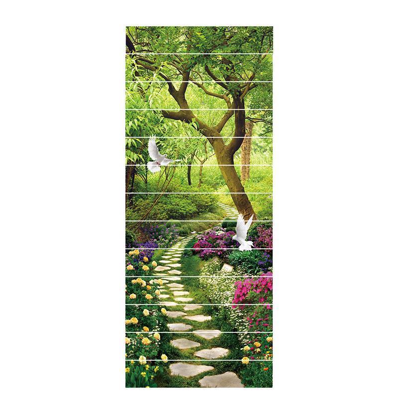 13pcs/set 3D Staircase Stair Riser Floor Sticker Stair Sticker Waterproof Self-adhesive PVC Staircase Sticker For Stairway Decor: B