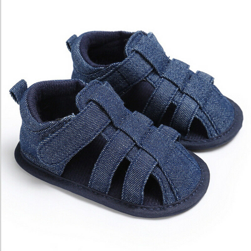 Zomer Kinderen Schoenen Mode Canvas Zoete Kinderen Sandalen Voor Jongens Meisjes Peuter Baby Ademend Hol Uit Schoenen: Denim Blue / 13