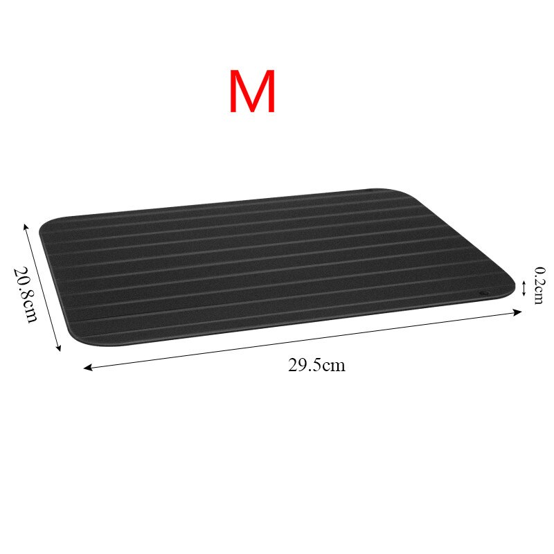 1PCS Defrost Tray Fast Thaw Frozen Meat Fish Sea Food Plate Board Defrosting Tray Kitchen Gadget Tool: M