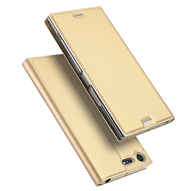 Luxury Leather Flip Case For Sony Xperia XZ Premium Cover Wallet Cover For Sony XZ Premium G8141 Dual Sim G8142 Cases: gold