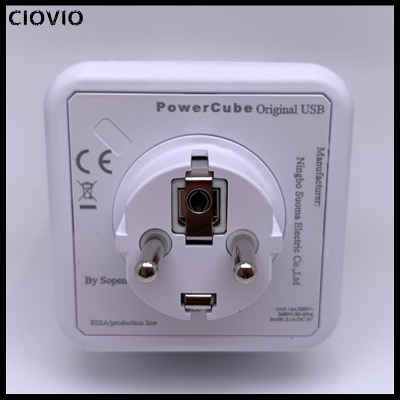Smart hem strömkubuttag eu stickkontakt 4 uttag 2 usb-portar adapter grenuttag förlängningsadapter multi switchade uttag
