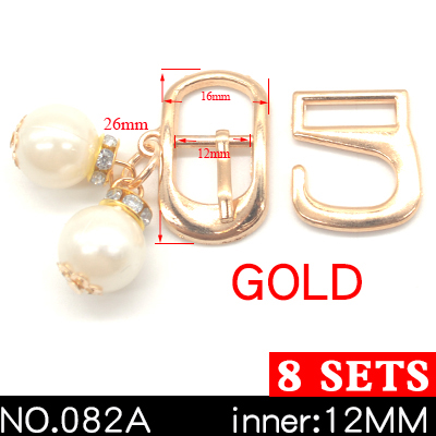 8 jeux de boucles métalliques 9 crochets | Pour courber les chaussures, sacs, boucles de ceinture, décoration bricolage, accessoires pour chaussures à coudre: NO.082A 12mm 8sets