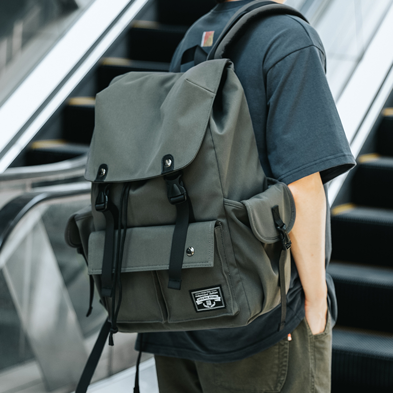 Drawstring Backpack for Men Oxford Waterproof 17.3 inch Laptop Mochila Large Capacity Travel Durable College Backpack