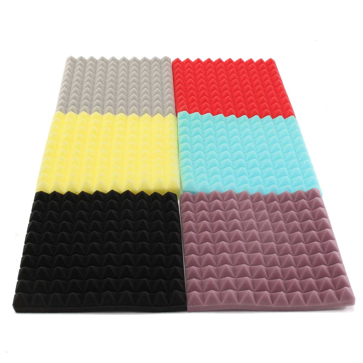 6pcs 250x250x30mm Soundproof Foam Studio High Density Acoustic Foam Sound Absorption Sponge Musical Instruments Accessories