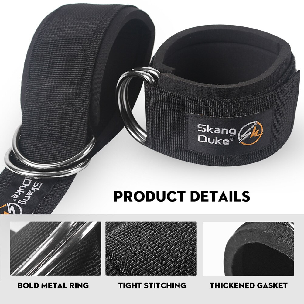 1/2 Pcs cinturini alla caviglia Fitness imbottiti doppio d-ring cinturino regolabile per la protezione della caviglia rapitori dell&#39;anca gamba palestra accessori per l&#39;allenamento