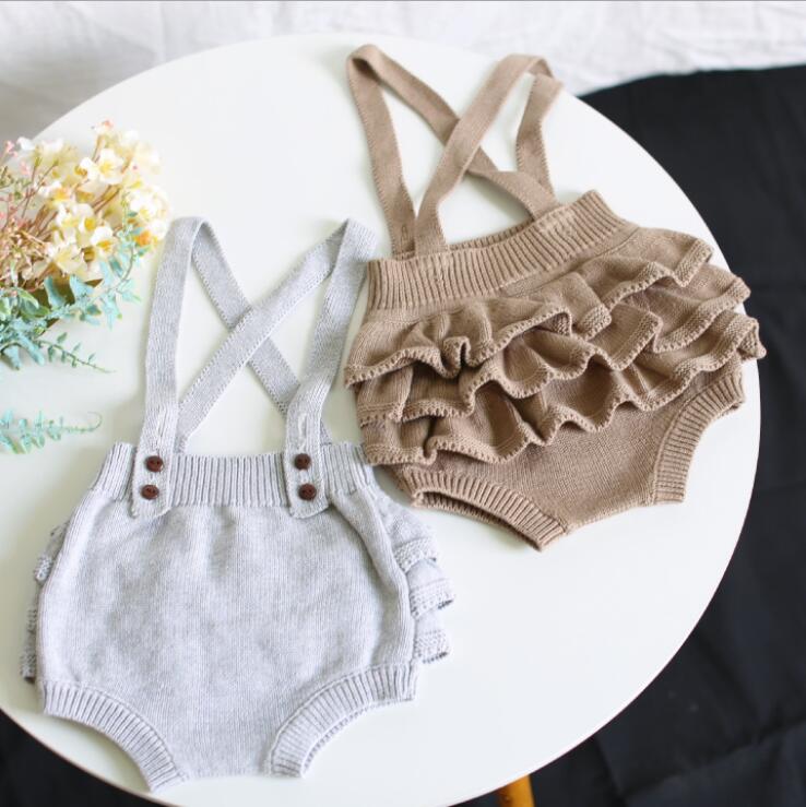 Stijl babymeisjes jongens gebreide romper herfst katoenen baby jumpsuit 6-24 maanden  qw360