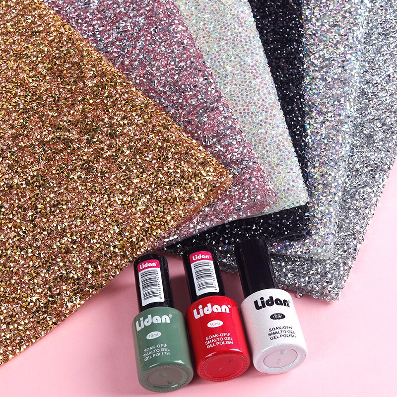 Tapete de mesa para salón de belleza, alfombrilla lavable con diamantes de imitación brillantes, almohada de práctica de fregado, alfombrilla para manicura, herramienta de Arte de uñas