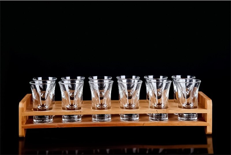 Présentoir à Cocktail verre cristal | Ensemble de Bar, verre de cristal, tasse de liqueur, ensemble de gobelets de liqueur avec support de la bouteille de vin de 300ml/500ml