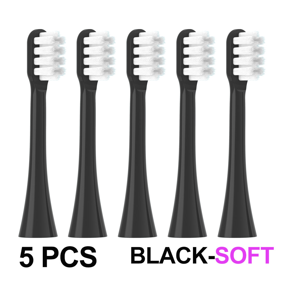 Replacement Toothbrush Heads For SOOCAS All Series X3U/X3pro/X3S/D5/D2 Sonic Electric Toothbrush Soft Bristle Nozzle: Silver