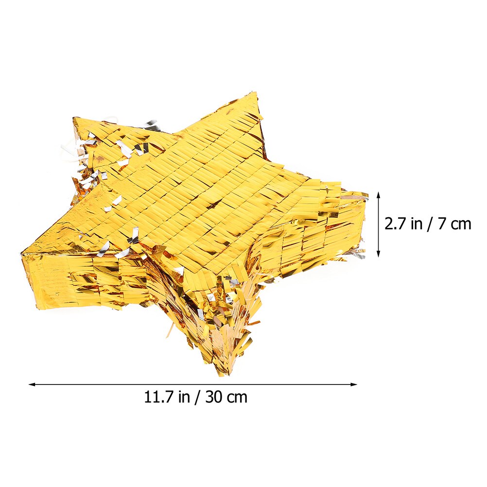 Fiesta Golden Star Shaped Pinata Traditional Mexican Themed Pinata Pendant