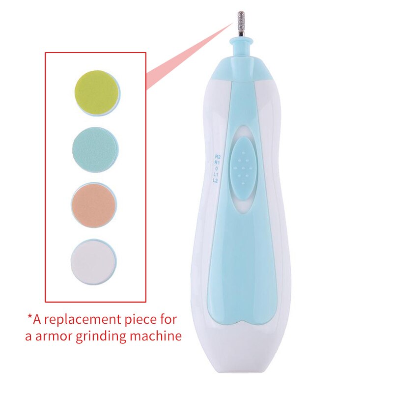 4 pçs elétrica bebê aparador de unhas cabeça substituição crianças infantil seguro unha manicure polimento unhas do bebê leve