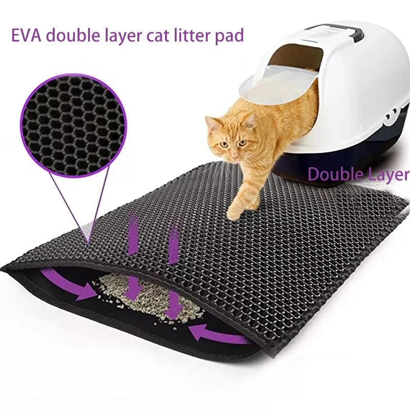 Katzenstreu matt Mit Doppel Schicht Wasserdichte Haustier Katzentoilette matt Rutschfeste Sand Katze Pad Waschbar Bett matt saubere Pad Produkte