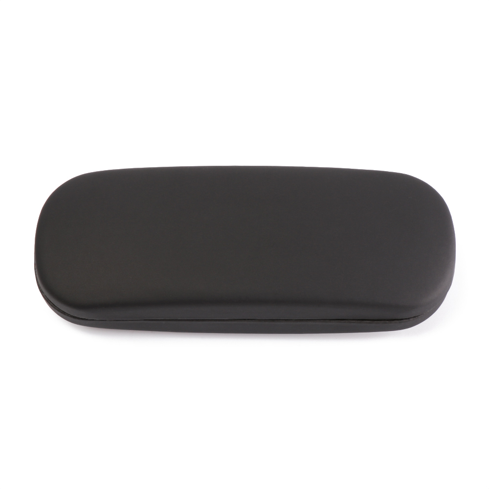 Étui à lunettes en cuir unisexe, à monture rigide, étanche, Portable, boîte à lunettes de lecture, couleur unie, 1 pièce: black-A