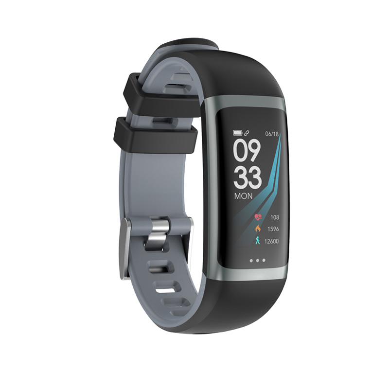 Teamyo G26 pulsera inteligente P67 a prueba de agua ritmo cardíaco presión arterial oxígeno pulsera de Fitness modo MULTI deporte pulsera inteligente: Gris