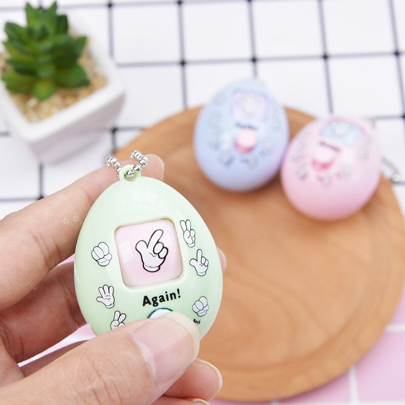 Guessing Toy Family Keychain Rock Paper Scissors Round Egg