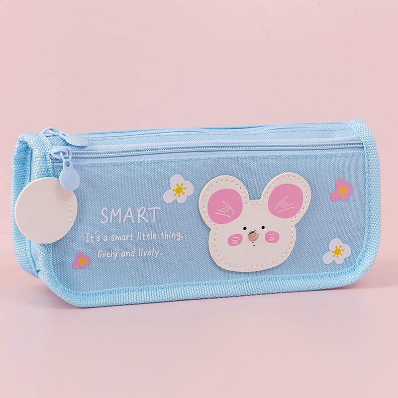 Kinbor Cute Duck Pencil Case Fabric Large Capacity Stationery Tools Storage Back To School Supplies