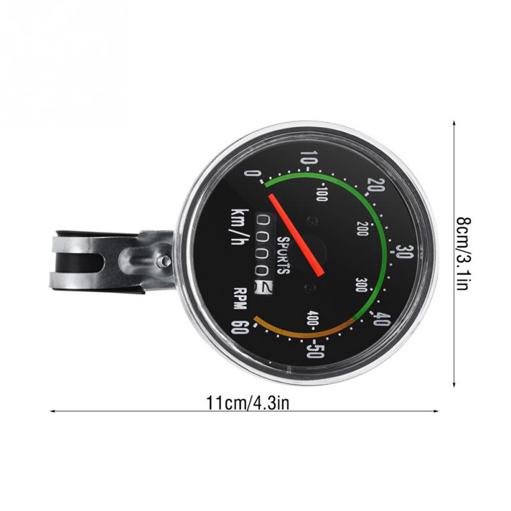 Wasserdichter Fahrrad-Tachometer, analoger mechanischer Kilometerzähler mit Hardware, Fahrrad-Stoppuhr für allgemeines 26/27,5/28/29 Zoll Fahrrad