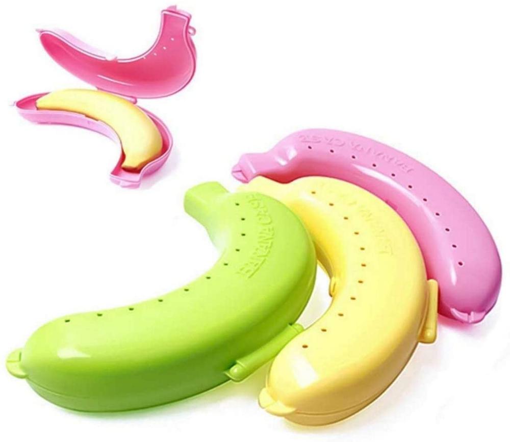 Banana Case,3 Pack Verschillende Kleuren Banaan Houder Outdoor Reizen Leuke Banaan Protector Opbergdoos