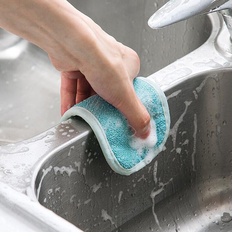 Kitchen Sponge Rag Cleaning Cloth For Washing Dishs Kitchen Supplies Double Side Absorbent Dishcloth Special Soft Kitchen Tool