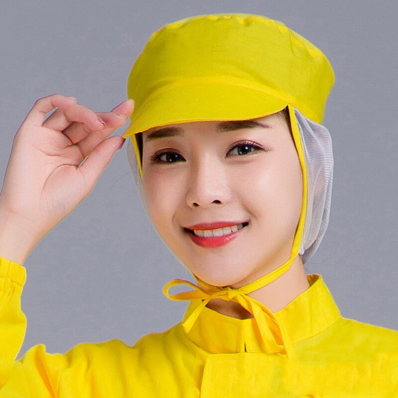 Unisex Mesh Visors Caps Kitchen Restaurant Bakery Waiter Chef Work Wear Hat Men Women Breathable Factory Workshop Caps