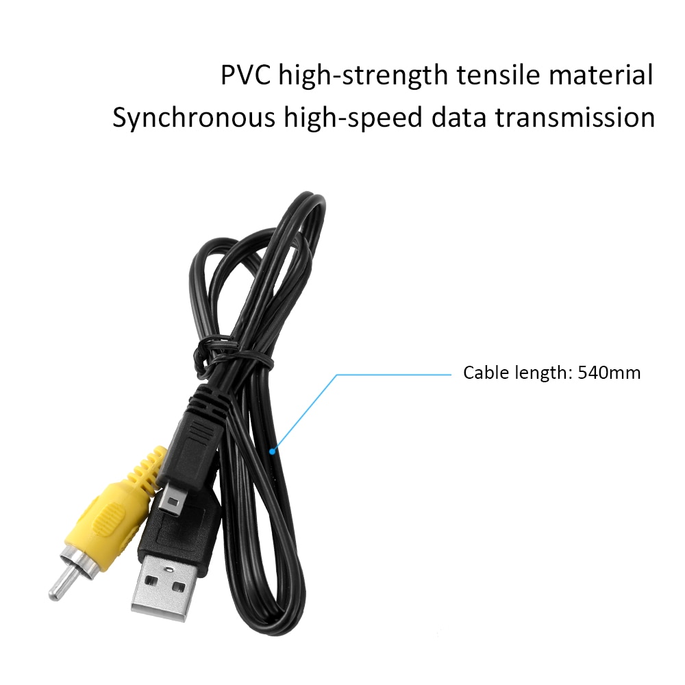 2 in 1 Sports DV Mini Camera USB Data Line Sport Cam Action Camera Leads AV Cable Transimission Data Cable Charging Cable