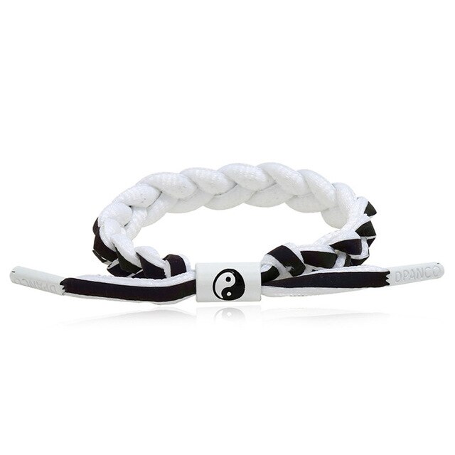 2 stücke Kühlen Tai Chi Silikon Armband Schwarz Weiß Farbe Sport Gummi Silikon Armbänder & armreifen Schmuck: 2