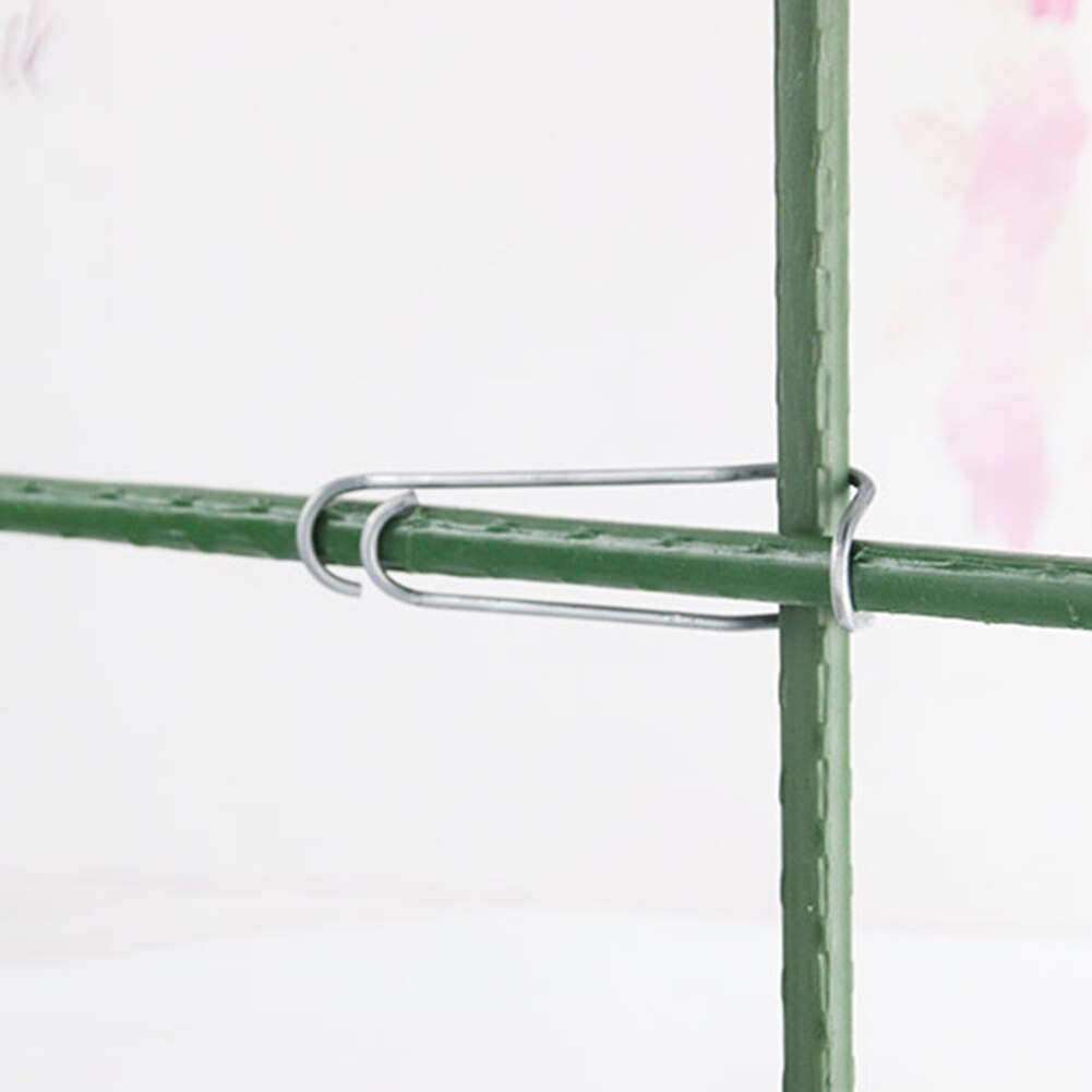 Garden Pipe Support Fixing Clamp Connector Agriculture Wire Clip Buckle Kits Steel Wire For Flower Bracket garden shed bracket