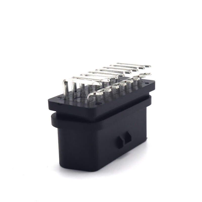 OBD II OBD2 90 Degrees 16 Pin Female Connector Adapter Wire Sockets Connector Plug Car Diagnostic Tool Cable: 90 degree Pin