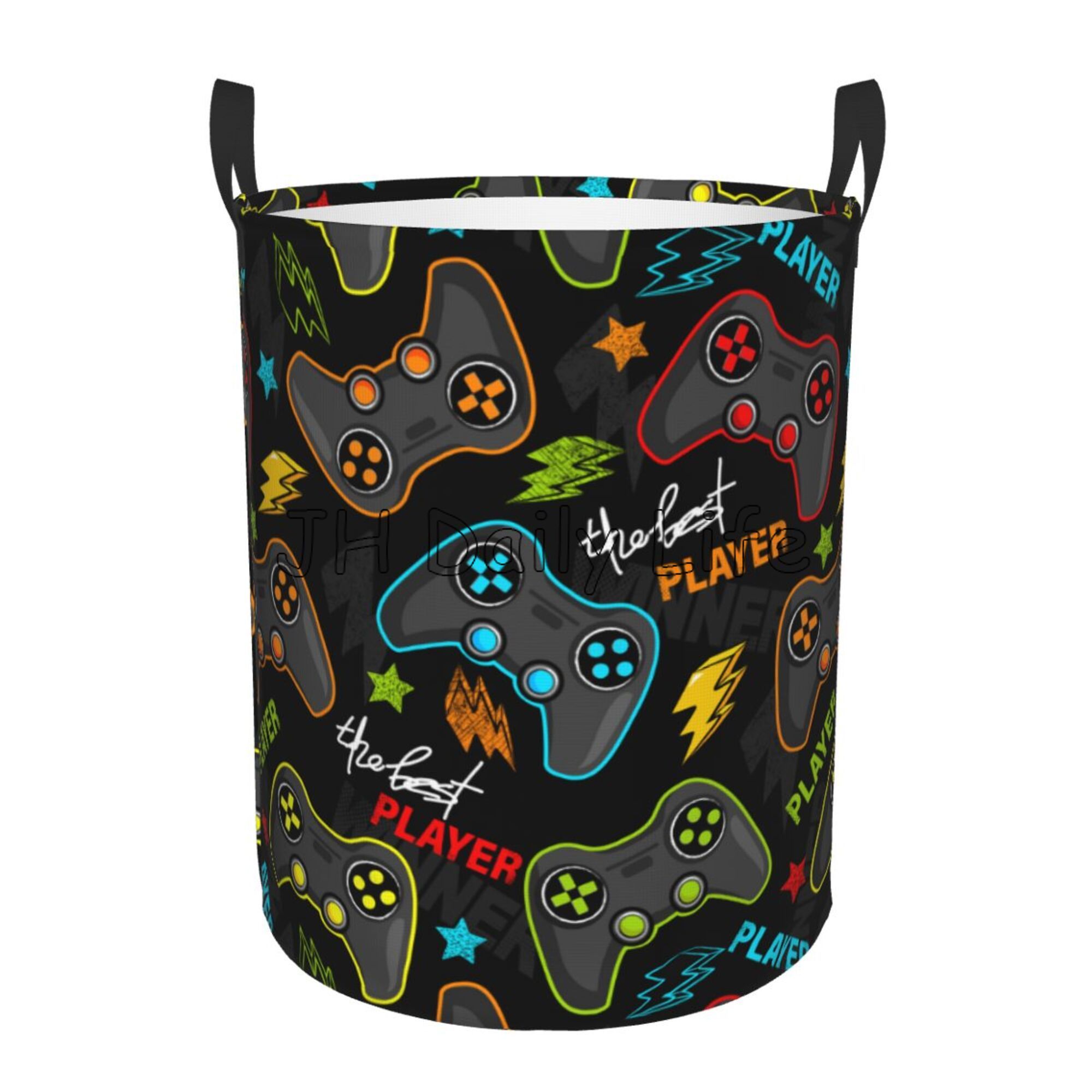 Gamer Wasmand Mand Gaming Opbergmand Gamecontroller Speelgoed Kleding Organizer Bin Waterdichte wasmand voor jongens: XXL / Brons