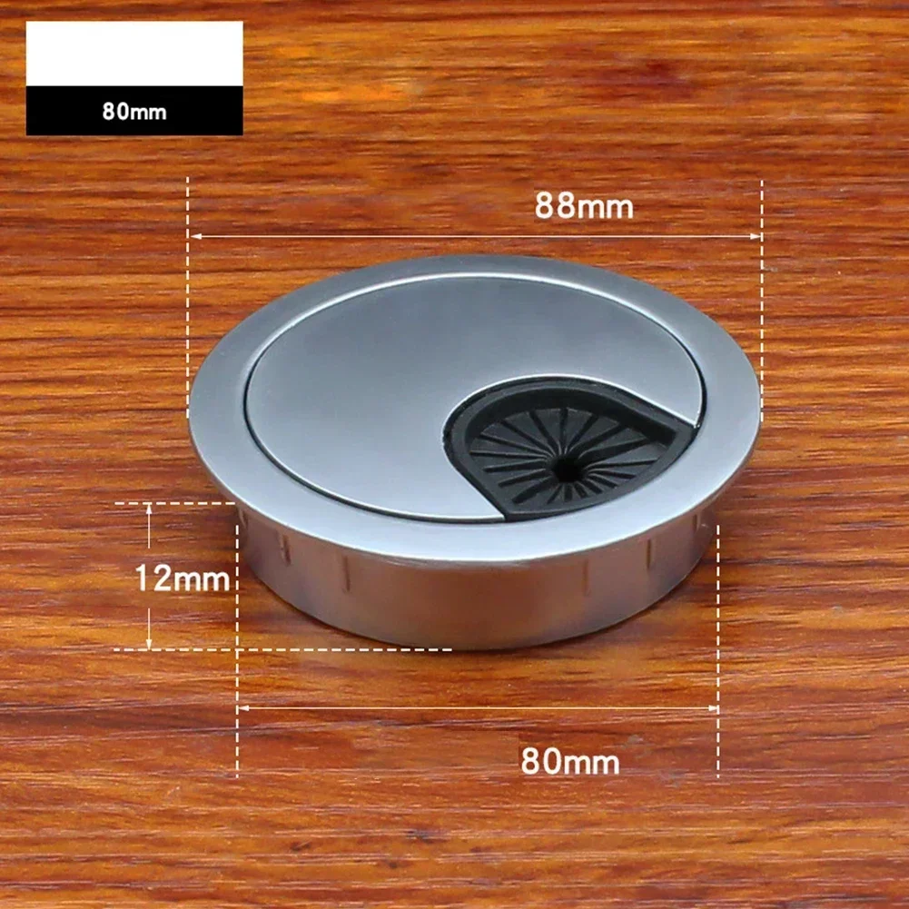 1pc pratique 50mm/60mm/80mm ordinateur œillet en métal bureau Table câble bien rangé sortie fil couverture organisateur matériel