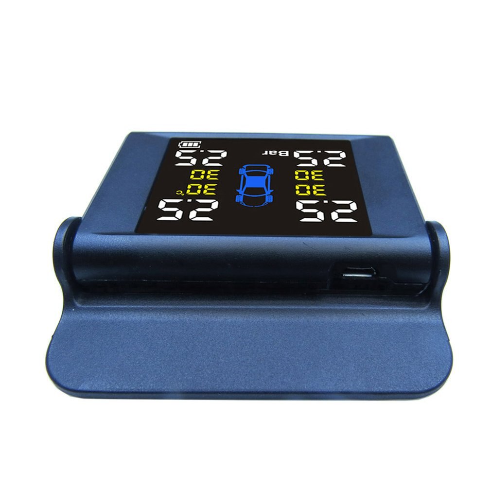 Large Screen Solar Wireless Tire Pressure Monitor Auto Universal Pressure Monitoring System Portable Tire Pressure Monitor