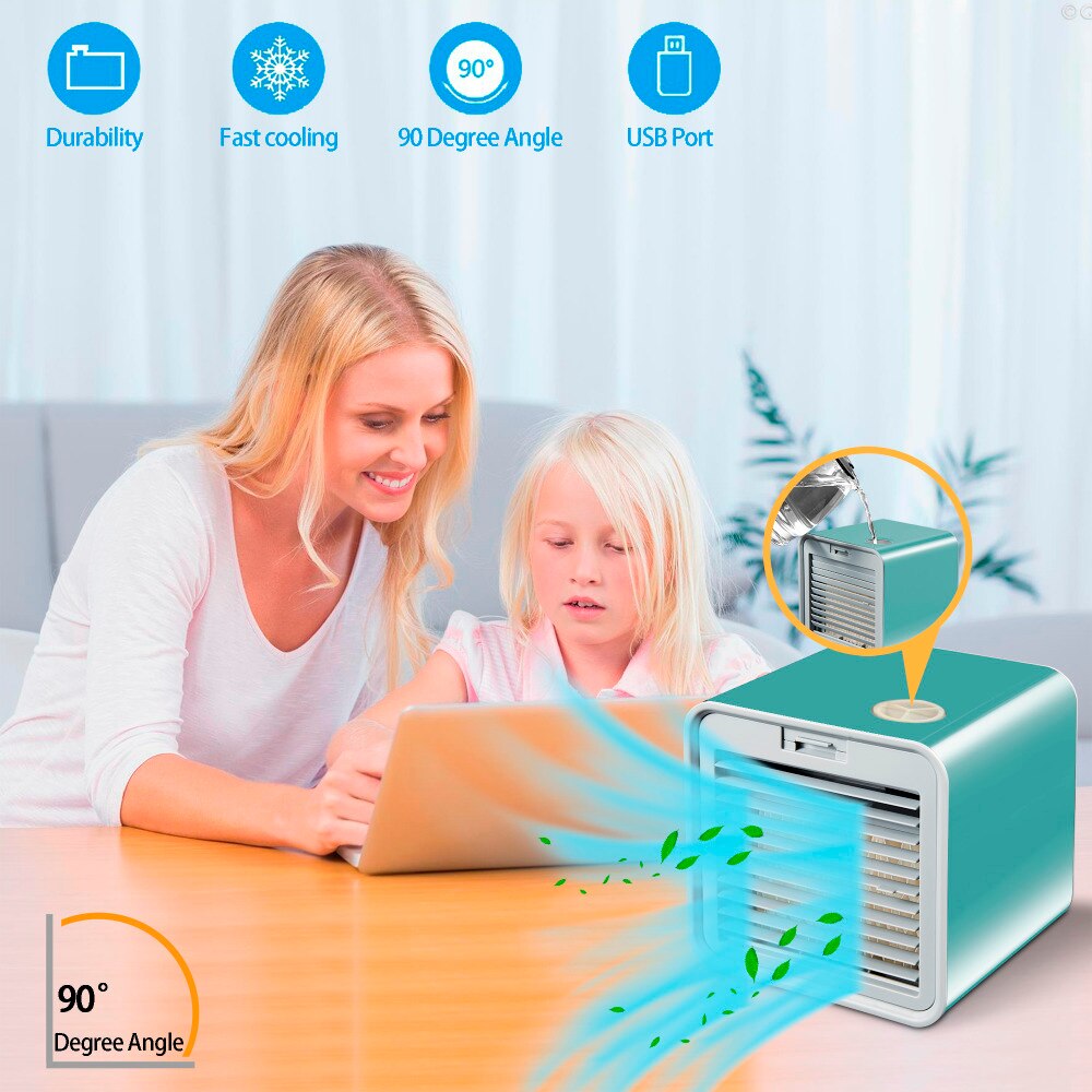 Mini Portable Air Conditioner Humidifier Purifier Air Cooler Desktop USB Air Cooling Fan Device Office Home Air Conditioning