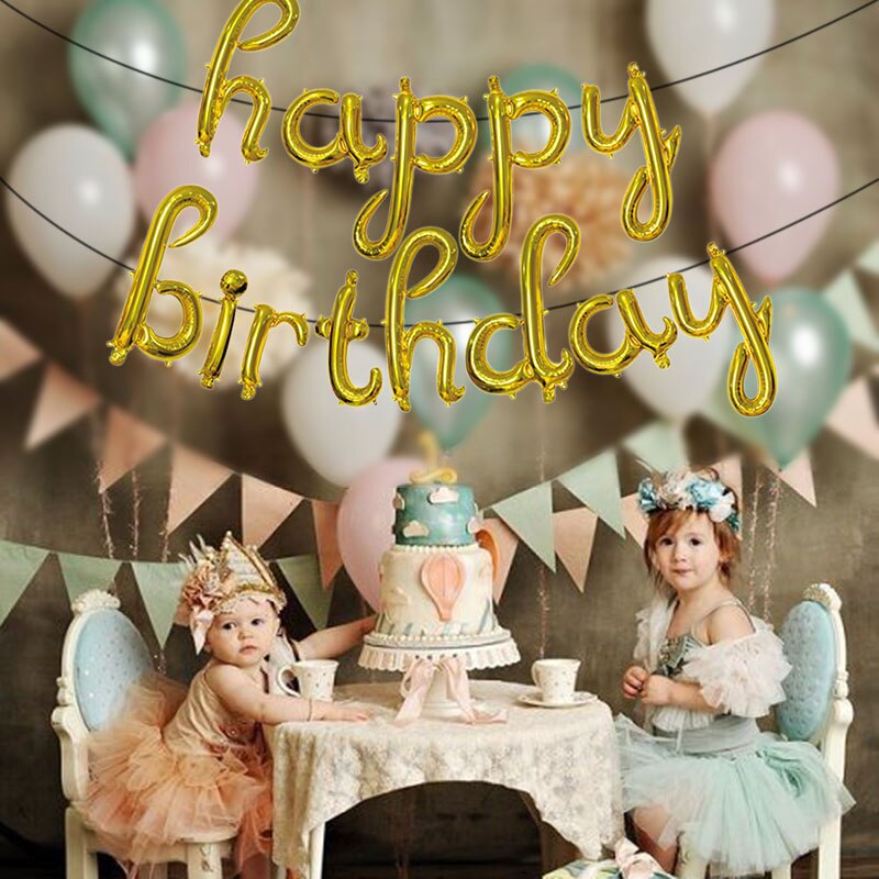 18inch gelukkige verjaardag Folie Ballonnen Letters Happy Birthday Kids Baby Douche Alfabet Lucht Ballen Ballonnen