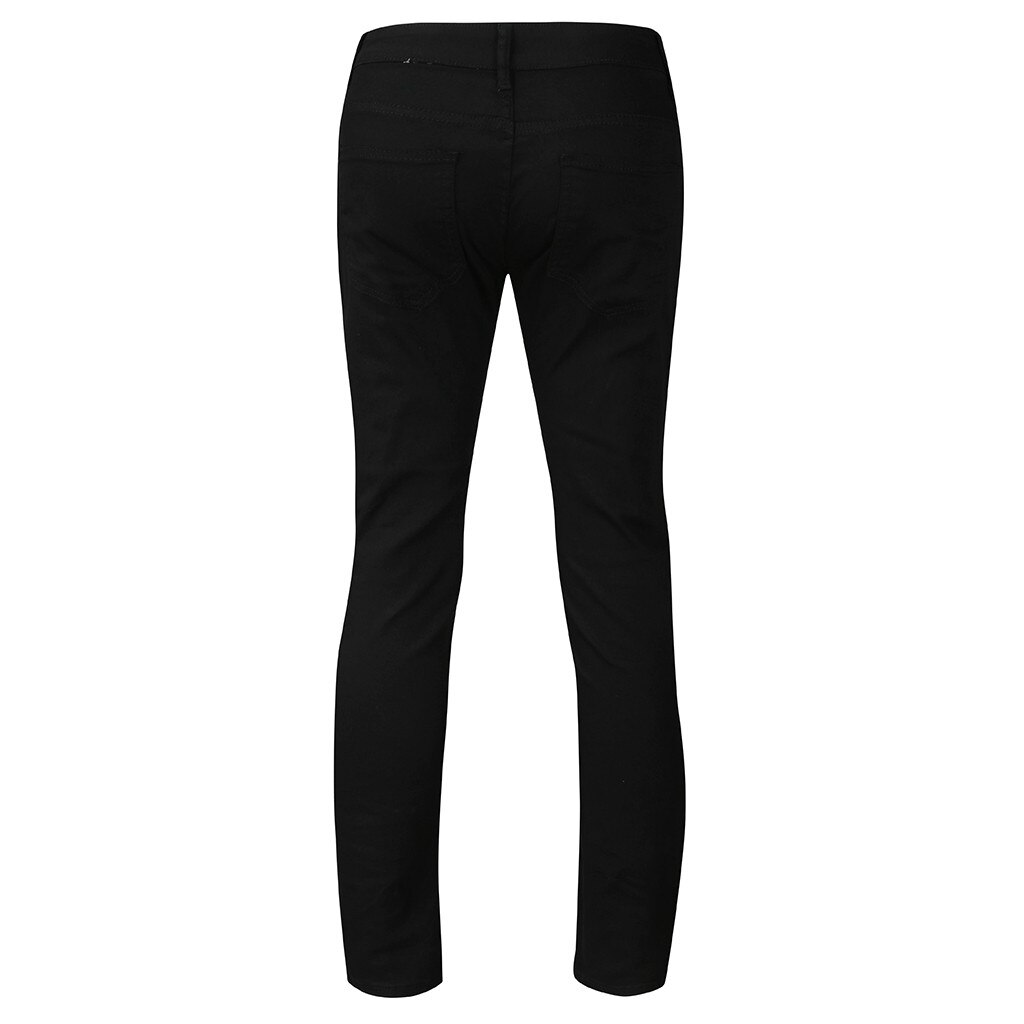 Feitong Autumn Men Jeans Black Color Pocket For Man Slim Fit Denim Pants Male Wear Long Trousers Jeans Men
