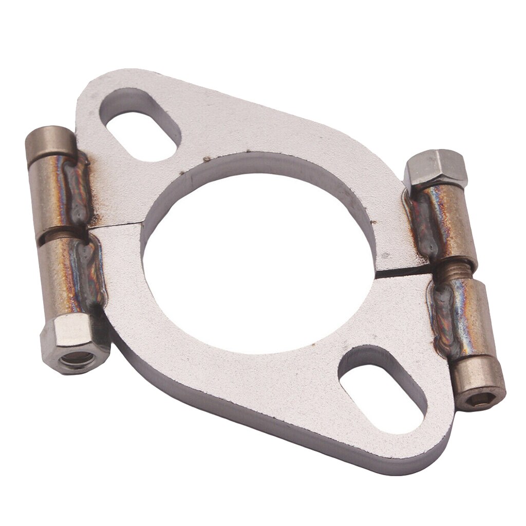 EMUSA Mild Steel Exhaust Flange Adapter – 2-Bolt, 3" Universal Catback Extension Connector, FG AD CBE300, Silver