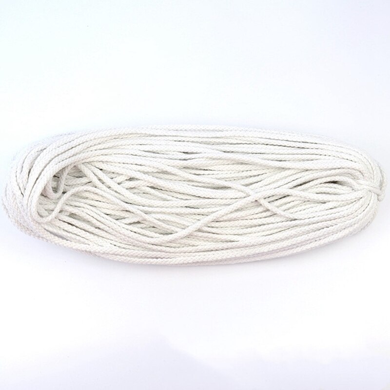 8mm Natural 100% Fios de Algodão Trançado Corda de Cânhamo para Embalagem Do Presente DIY Handmde Craft Costura Decorativa Bouquet Home Decor Fio: WHITE