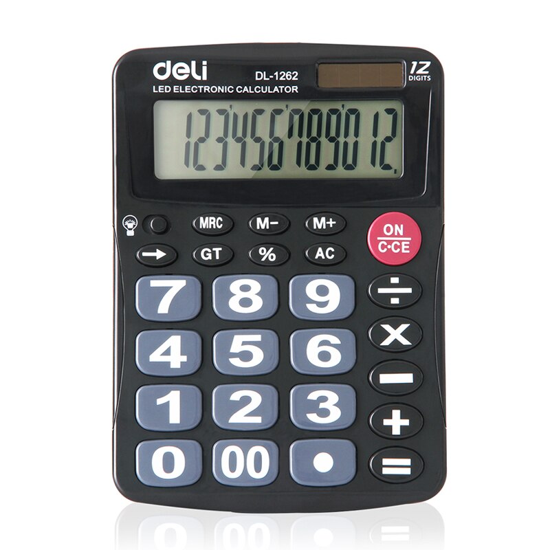 LED Elektronische Rechner Dual Solar- mit Große Anzeige Große Tasten Schreibtisch Berechnung Licht Calculadoras