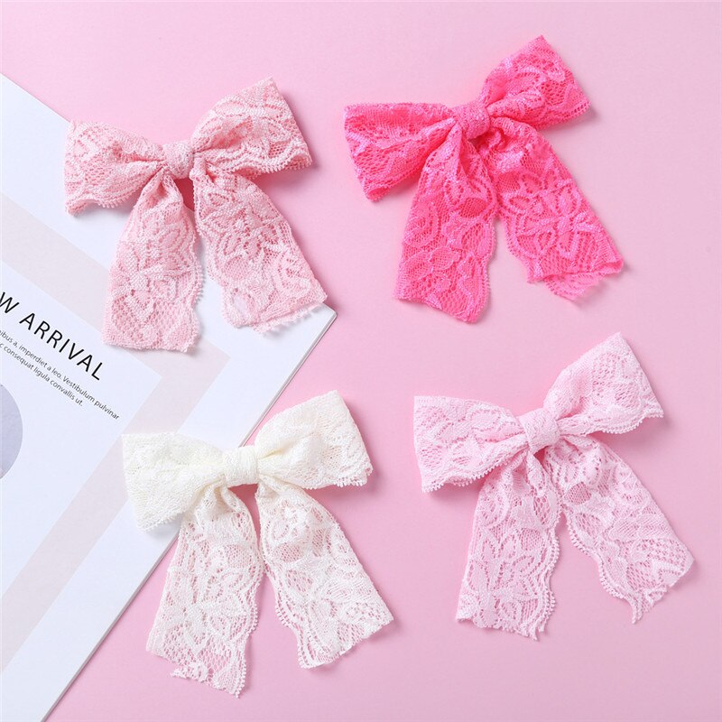 Meninas bonito hairpins grampo de cabelo laço flor arco colorido grampo de cabelo ornamento de cabelo moda acessório de cabelo 18 cores