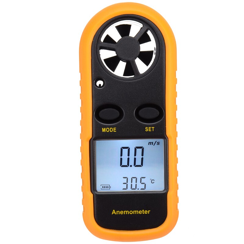 LCD Digital Display Anemometer Thermometer Air Wind Speed Meter Temperature Gauge Handheld Physical Measuring Tools