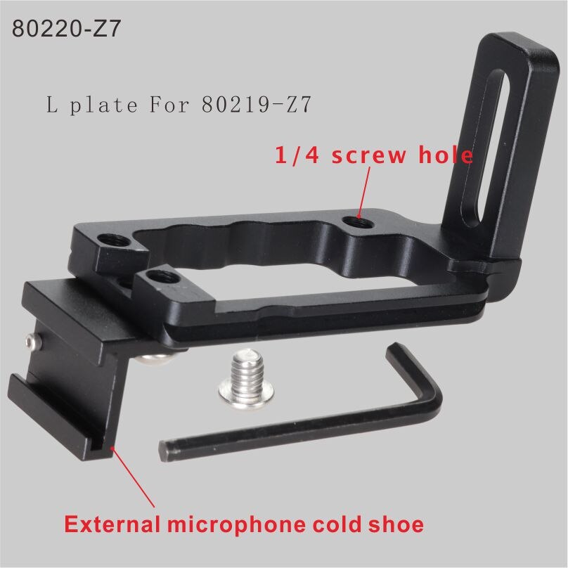 Wepoto  z7 grepp kamera snabbkoppling platthandtag kompatibel med nikon  z5 z6 z6ii z7 z7ii: 80220-z7
