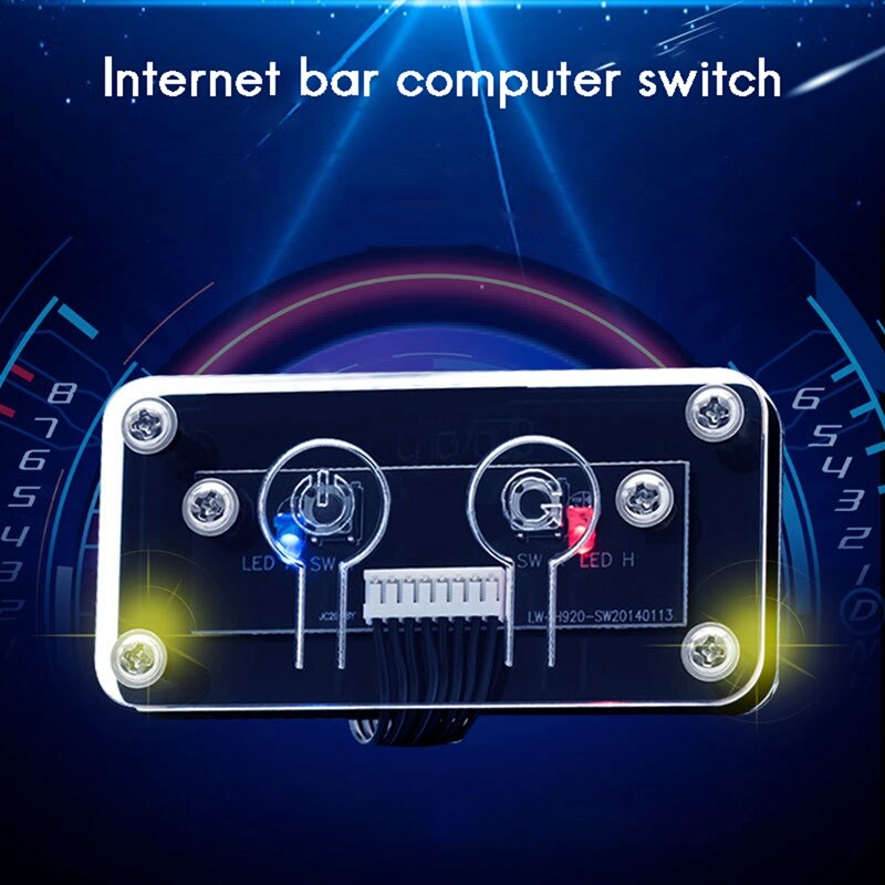Desktop Computer Switch External Power Switch Power Button+Restart Button PC Case Power Supply Button