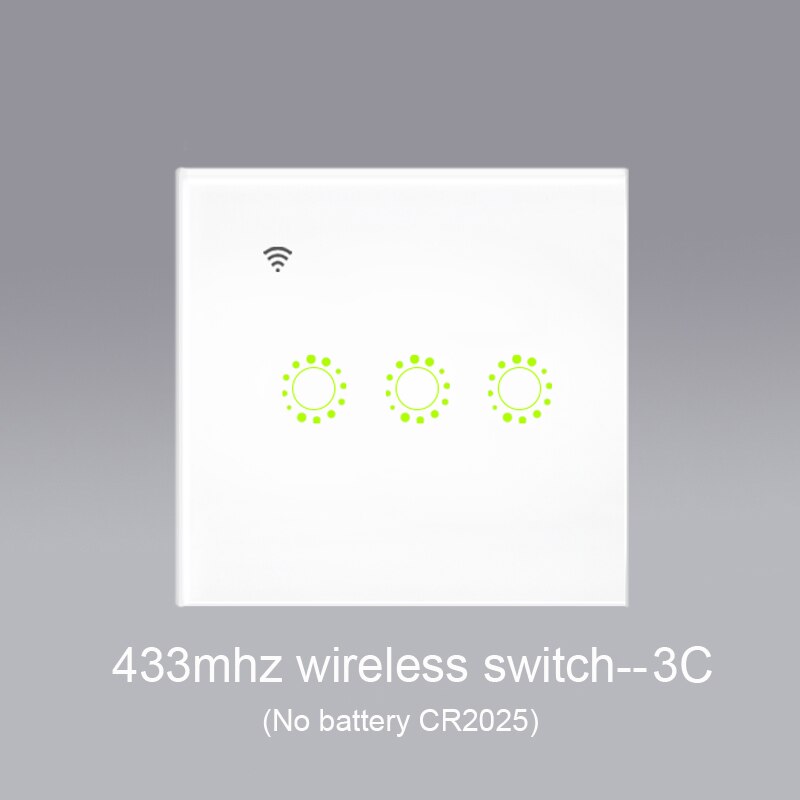 EWeLink-interruptor inteligente con Wifi para el hogar, enchufe de pared con Panel de luz táctil de 433Mhz, inalámbrico, Control por voz, funciona con Google home y Alexa: 433mhz-3C