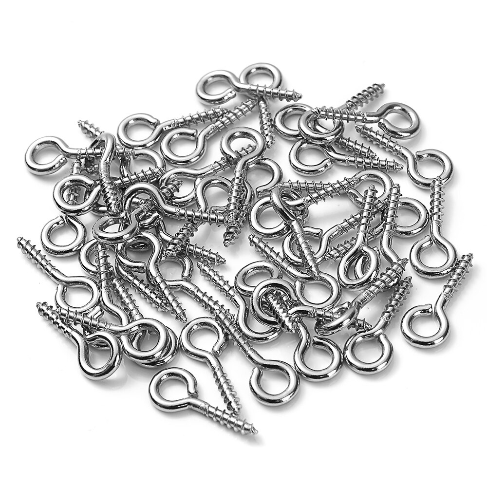 50 Stuks Kleine Tiny Mini Eye Pins Haken Oogjes Schroefdraad Sluitingen Haken Sieraden Bevindingen Voor Maken Diy Materiaal Levert