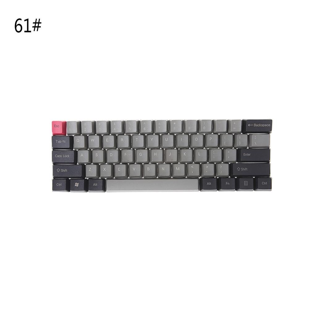 Black Gray Mixed Dolch Thick PBT 104/87/61 Keycaps OEM Profile Key Caps: 61