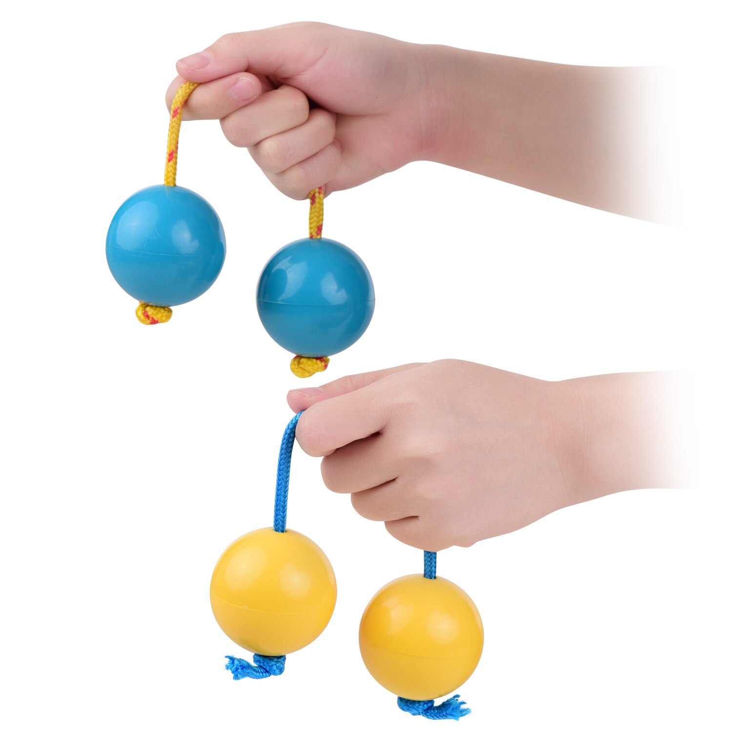 2 coppia Uova di Sabbia A Mano Da Polso Ritmo shaker Strumento A Percussione ABS Borsette