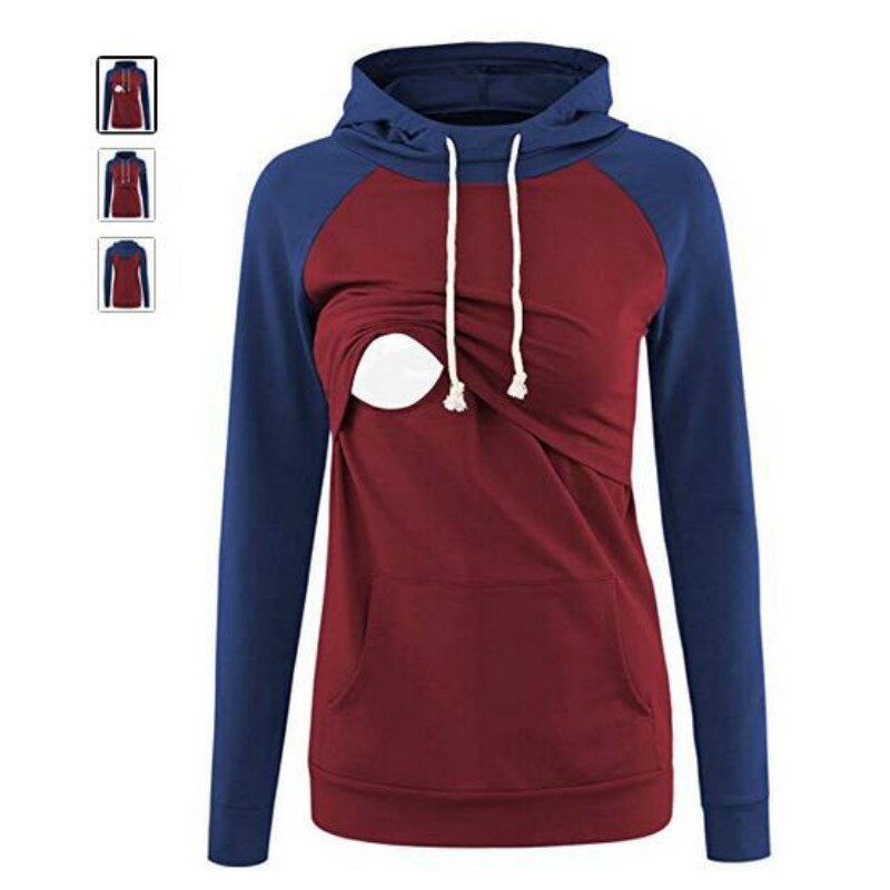 Autumn Casual Hoodies Women Maternity Nursing Pullover Breastfeeding Hoodies Pregnant Women Mother Breast Feeding Sweatshirt