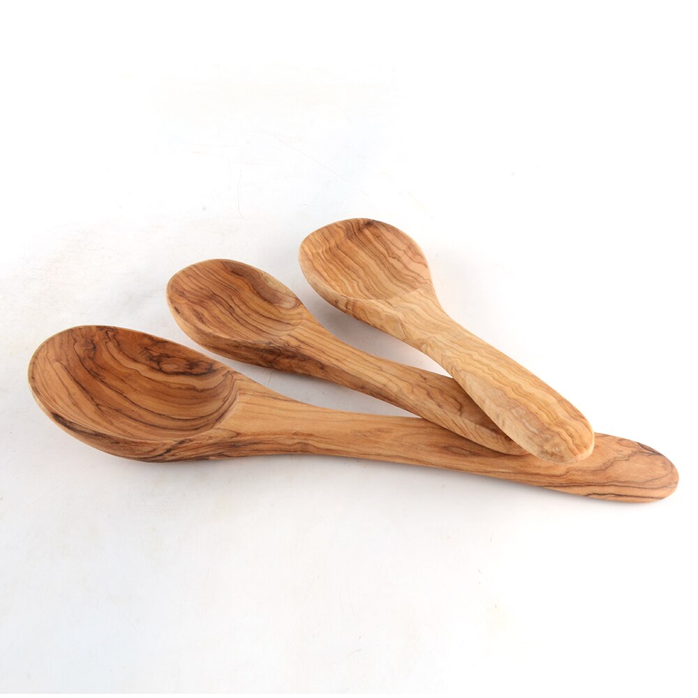 Olijf Houten Gebruiksvoorwerp kitchenwares houten hand gemaakt Spatel en Lepel # 600R