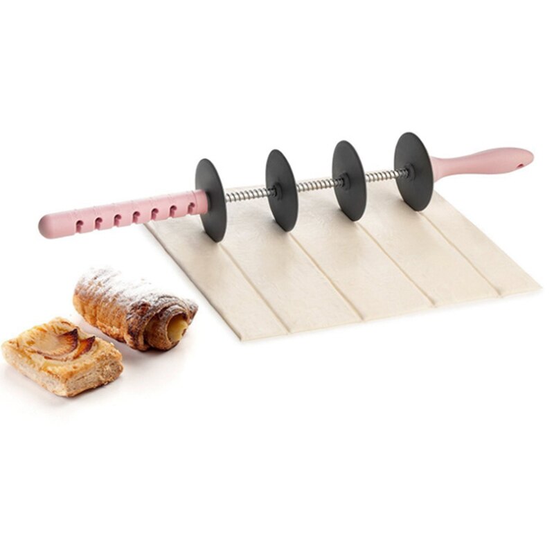 Justerbar bakverksskärare, brödhjulsskärare, hjulkniv skivor konditorivalsstickverktyg, croissantskärare köksbröd s